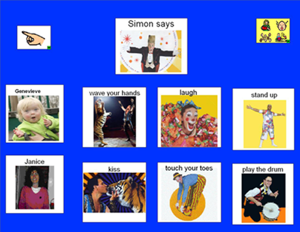 A screenshot of Genevieve's "Simon Says"