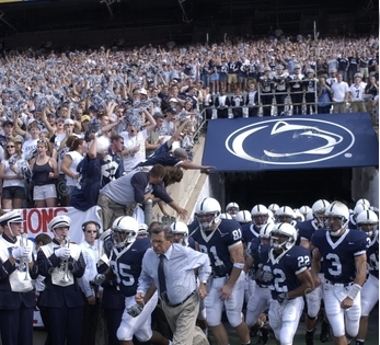 Example of a computer screen for a football game